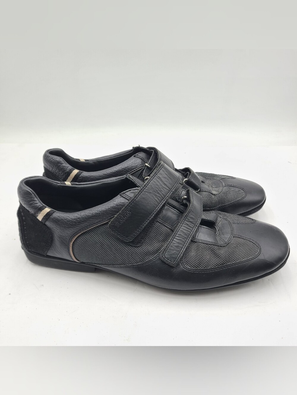 B49 Bally Men's Y2K Okeen Sneakers 11 Black Leather